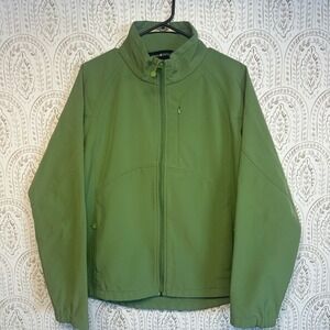 Black Diamond Womens XL Green Full Zip Softshell Jacket Outdoor Hiking